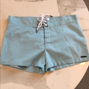 Designer aqua swim trunks